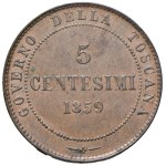 Savoy - Vittorio Emanuele II, Elected King (1859–1861) 5 Cente...