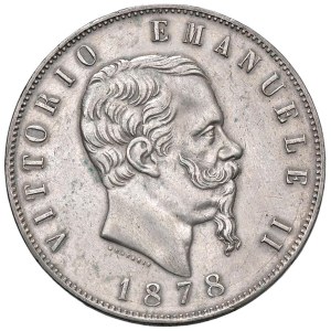 Savoy - Victor Emmanuel II (1861–1878) 5 Lire 1878 R - N...