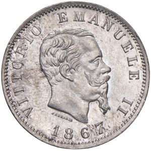 Savoy - Vittorio Emanuele II (1861-1878) Lira 1867 M stemm...