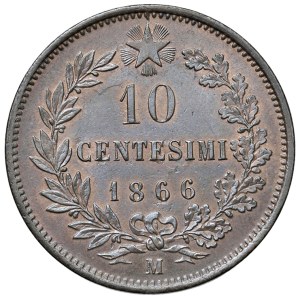 Savojsko – Viktór Emanuel II. (1861–1878) 10 centesimov 1866...