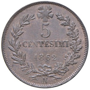 Savoy - Vittorio Emanuele II (1861-1878) 5 Centesimi 1862 ...