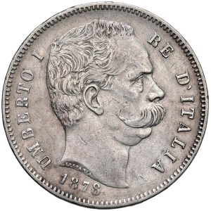 Savoy - Umberto I (1878–1900) 5 Lire 1878 - Nomisma 992 AG...