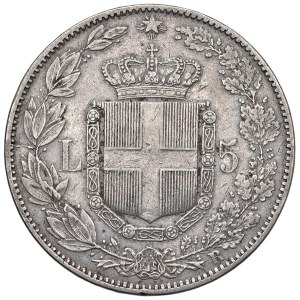 Savoy - Umberto I (1878–1900) 5 Lire 1878 - Nomisma 992 AG...