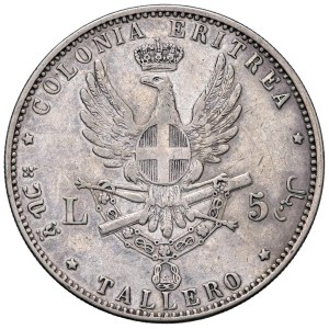 Savoy - Umberto I, Eritrea (1890–1896) 5 Lire, 1891 - Numismatics...