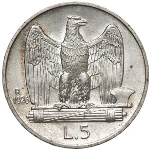 Savojsko – Viktor Emanuel III. (1900–1946) 5 lir 1926 – Č. ...