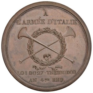 Medals - FRANCE Undated medal (1796) Dedicated to the...