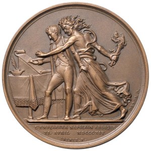 Medaile – FRANCIE Napoleon I. (1804–1814) Medaile z roku 1814 Abdi...