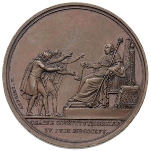 Medaillen – FRANKREICH Ludwig XVIII. (1814–1826) Medaille von 1814, Kart…
