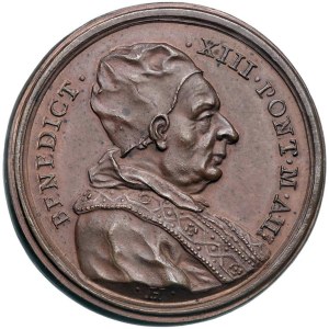 Médailles - Benoît XIII (1724-1730) Médaille exceptionnelle...