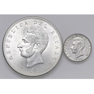 Lots – Republik ECUADOR (1830-) Los mit zwei Münzen in …