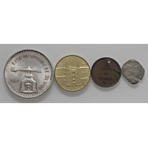 Lots - Assorted set consisting of 3 coins and a medal: ...
