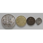 Lots - Assorted set consisting of 3 coins and a medal: ...