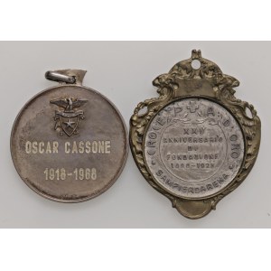 Lots - CITY MEDALS Set of 2 Medals: Turin and Sanpie...