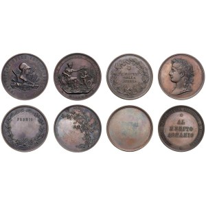 Lose – PREISMEDAILLEN Set mit 4 Medaillen aus dem 19. Jahrhundert: ...