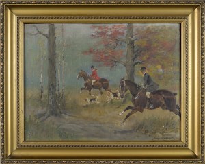 Jerzy KOSSAK (1886-1955), POLOWANIE PAR FORCE