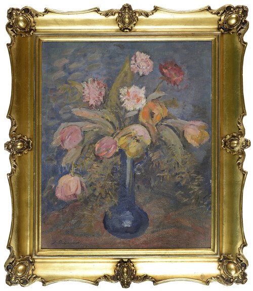 Zdzisław PRZEBINDOWSKI (1902-1986), KWIATY W WAZONIE