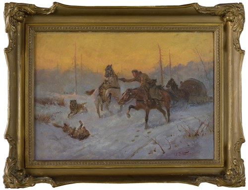 Władysław STACHOWSKI (1852-1932), ATAK WILKÓW