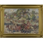 Fryderyk PAUTSCH (1877-1950), SCENA HUCULSKA - W DRODZE Z TARGU