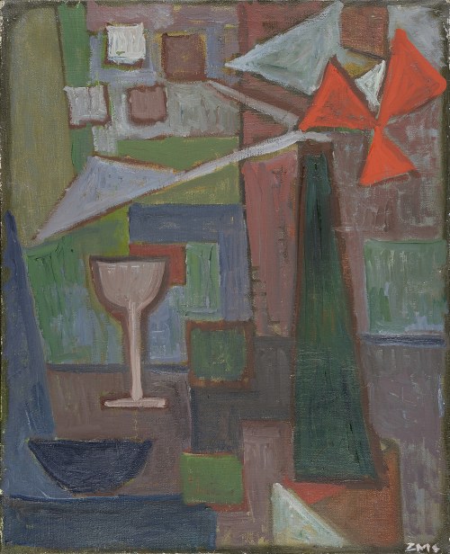 Zofia MATUSZCZYK-CYGAŃSKA (1914-2011), MARTWA NATURA Z KIELISZKIEM, 1955