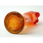 Colorful glass vase with a flared rim