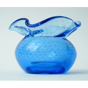 Glass Vase with a Frill - Czechoslovakia