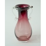 Small glass vase - purple - HS Tarnowiec.