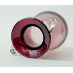 Small glass vase - purple - HS Tarnowiec.
