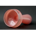 Tall glass vase - powder pink - HS Tarnowiec