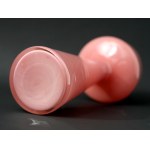 Tall glass vase - powder pink - HS Tarnowiec