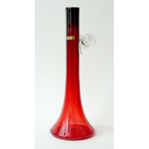 Glass vase with a snail - HS Tarnowiec - with a tag!