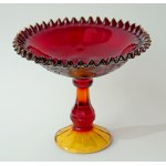 Glass platter with a ruffle - design no. 2203 - HSG Ząbkowice