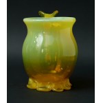 Glass mug - Krakow Glass Institute - damaged - starting at 1 zł!
