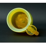 Glass mug - Krakow Glass Institute - damaged - starting at 1 zł!
