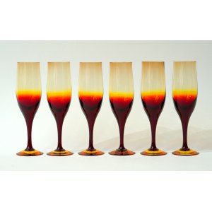 Set of 6 Lotos Wine Glasses - HS Sudety - Zbigniew Horbowy - 20 cm