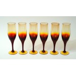 Set of 6 Lotos Wine Glasses - HS Sudety - Zbigniew Horbowy - 20 cm