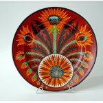 A pre-war, enormous, hand-painted ceramic platter - St. Golędzinowski