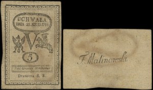Polska, 5 groszy miedziane, 13.08.1794