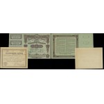 Poland, set of 2 documents—certified bond, 1918