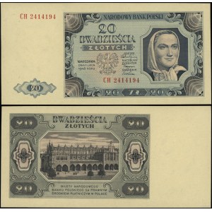 Poland, 20 zlotych, July 1, 1948