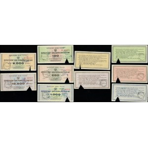 Polska, zestaw: 5 x depozytowy bon rewaloryzacyjny, 1982