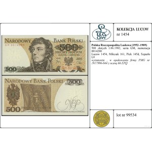500 zlotych, June 1, 1982