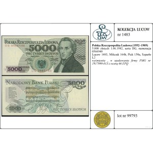 5,000 zlotys, June 1, 1982