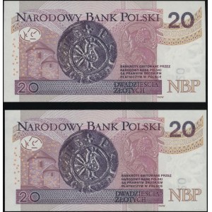 Poland, set of 2 x 20 zlotych from the CE transitional series, September 15, 2016