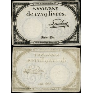 France, 5-livre assignat, (1793)