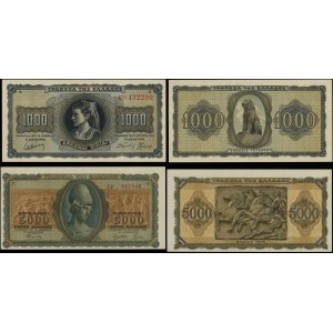 Grecja, zestaw 2 banknotów, 1942-1943
