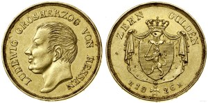 Niemcy, 10 guldenów, 1826, Darmstadt