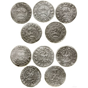 Poland, set of 5 x half-grosz, 2 x 1507, 1509, 2 x 1511, Kraków