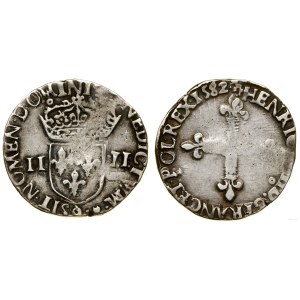 Poland, 1/4 ecu, 1582 / 9, Rennes