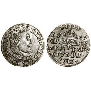 Pologne, trojak, 1589, Riga
