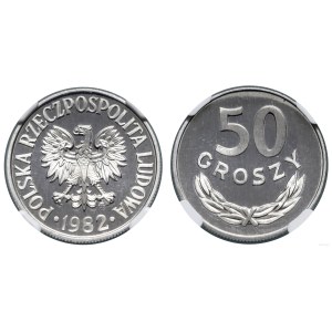 Poland, 50 groszy, 1982 MW, Warsaw